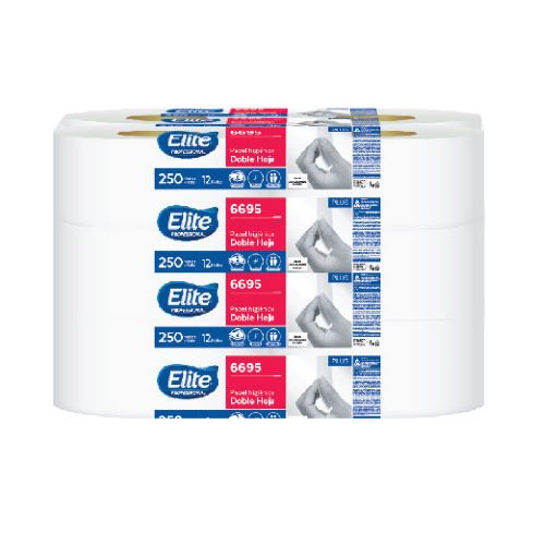 PAPEL HIGIÈNICO ELITE 12 ROLLOS DE 250 MTS  6695