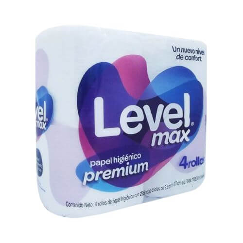 PAPEL HIGIÈNICO LEVEL MAX 4 ROLLOS   PH24014