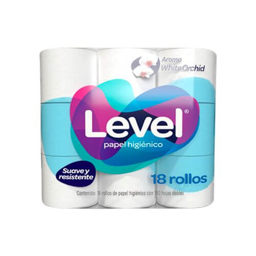 PAPEL HIGIÈNICO LEVEL 18 ROLLOS  PH24018