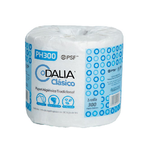 PAPEL HIGIÈNICO DALIA ROLLO TRADICIONAL DE 300 HOJAS PSF PRO 19101