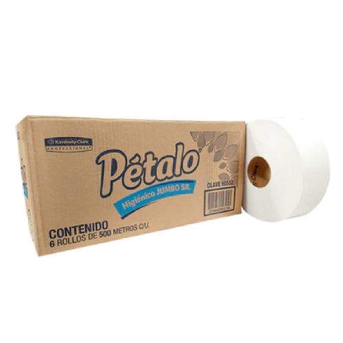 PAPEL HIGIÈNICO PÈTALO JUMBO SR 6 ROLLOS KC DE 500 MTS  90552