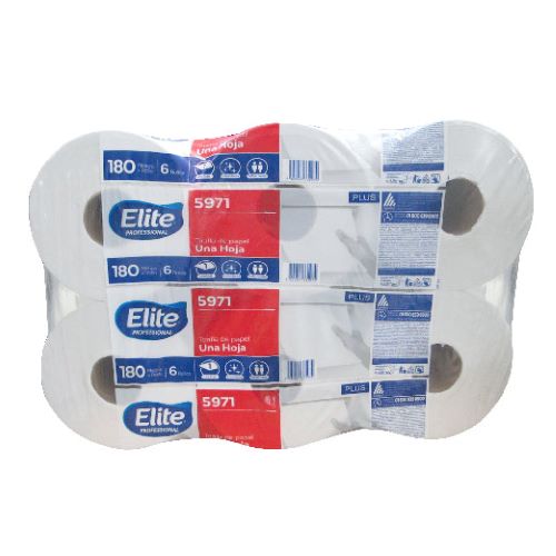 TOALLA EN ROLLO ELITE 6 ROLLOS DE 180 MTS  5971