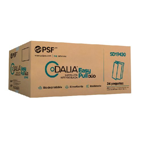 SERVILLETAS INTERDOBLADAS DALIA 24 PAQUETES PSF PRO DE 250 PIEZAS C/U  