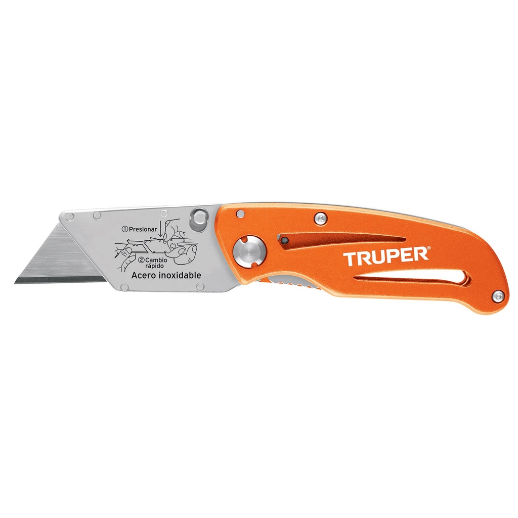 NAVAJA ABATIBLE 6" CUERPO DE ALUMINIO Y ACERO INOX, TRUPER 