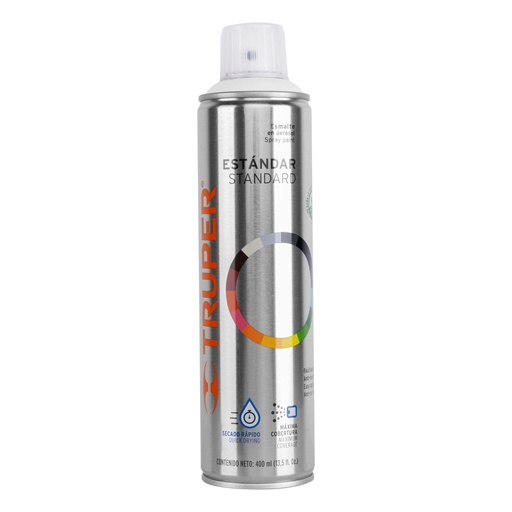 PINTURA EN AEROSOL BLANCO MATE, BOTE ESBELTO 400 ML  