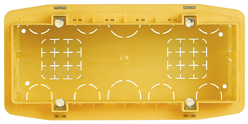 CAJA DE EMPOTRAR AMARILLA PARA 6 Y 7 MOD.  